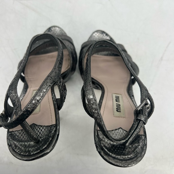 Miu miu Metallic Python print heels - Picture 6 of 10